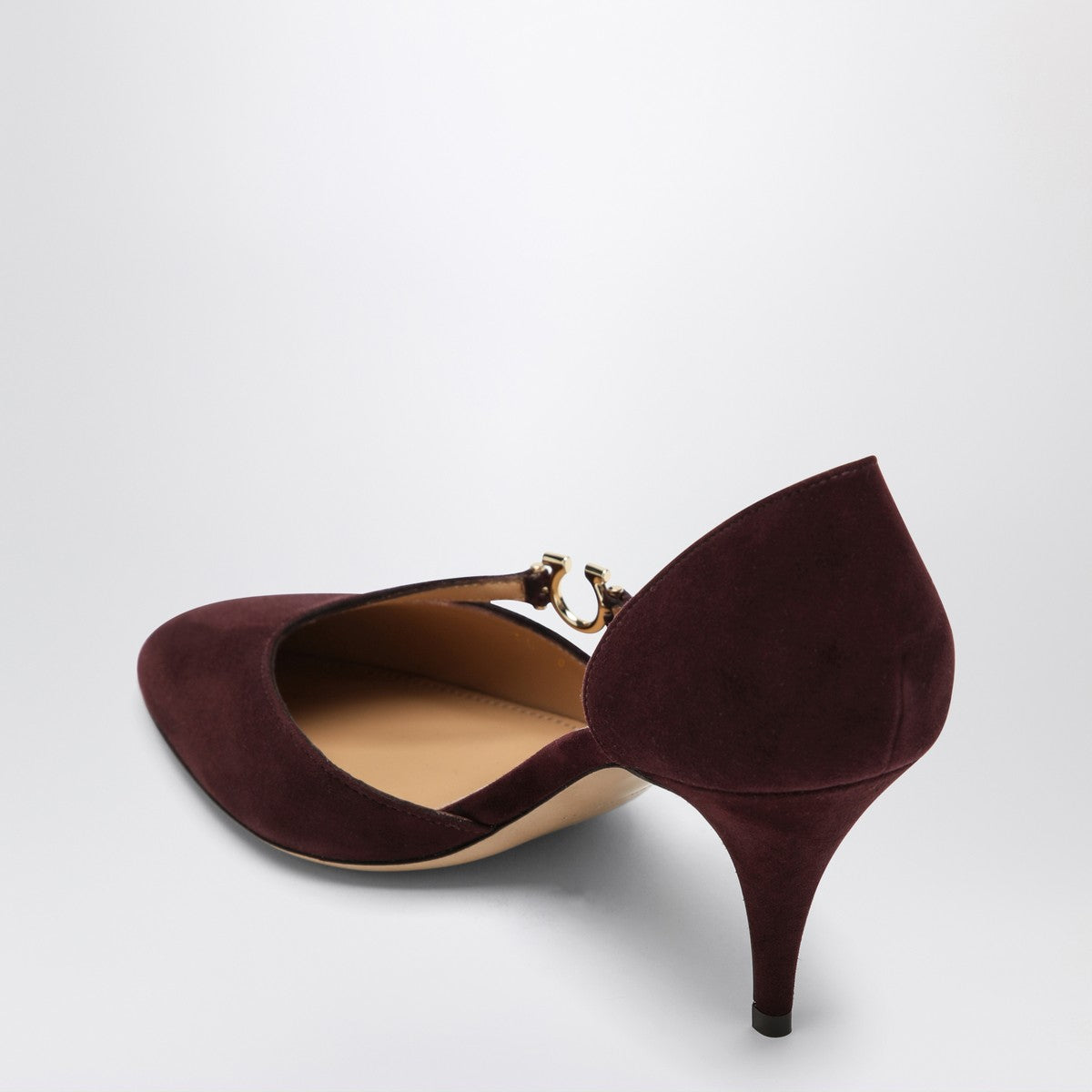 Ferragamo Pumps with Gancini detail Dark Barolo