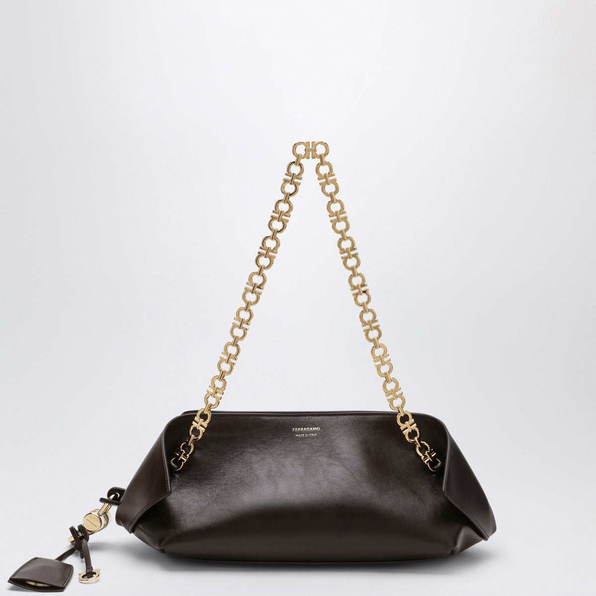 Ferragamo Shoulder bag S in dark brown leather