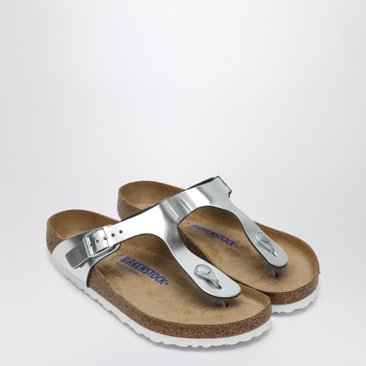 Birkenstock Gizeh Birko-Flor flip-flops silver