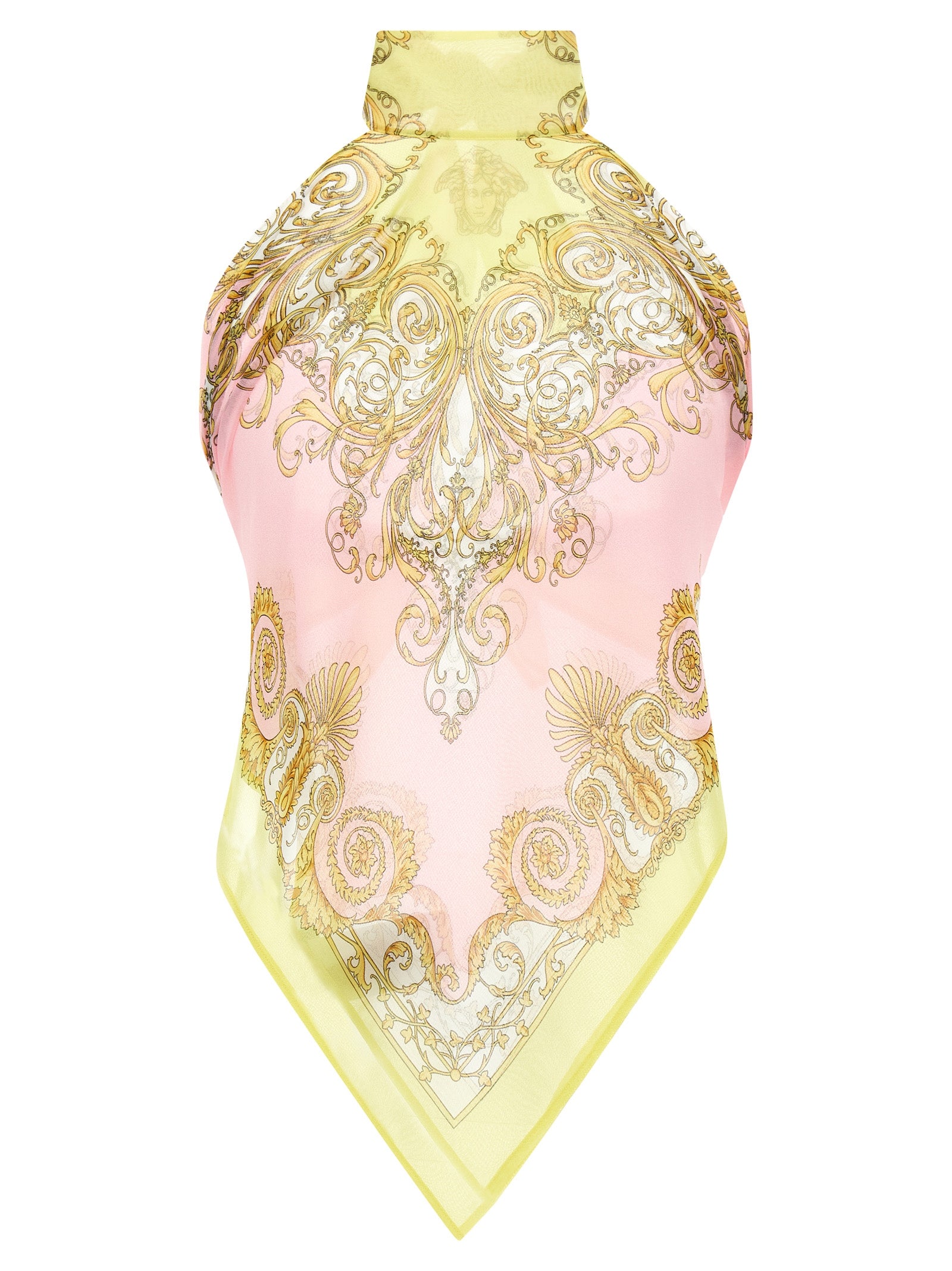 Versace Spring Barocco Scarf Top