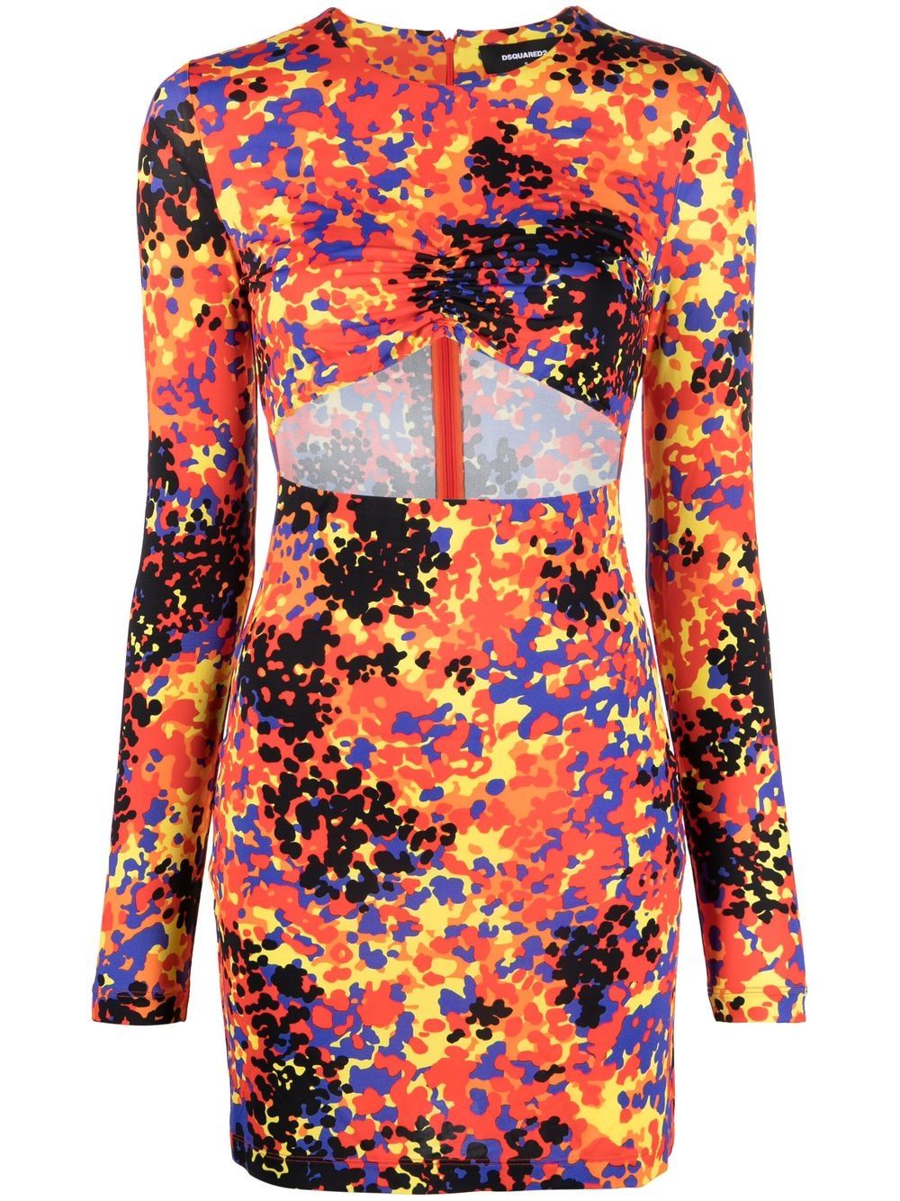 Dsquared2 Printed cut-out short dress