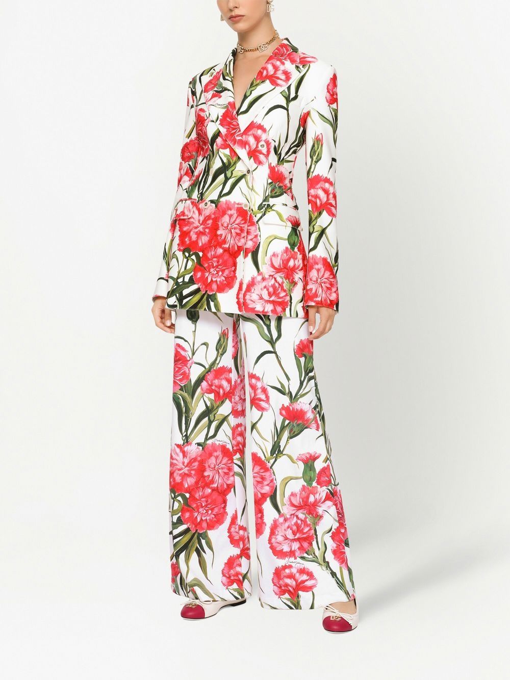 Dolce & Gabbana floral print double-breasted blazer