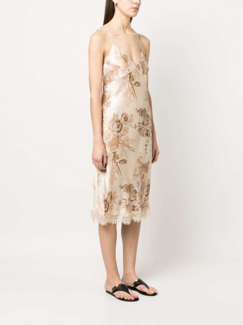 Gold Hawk Chloe printed slip dress
