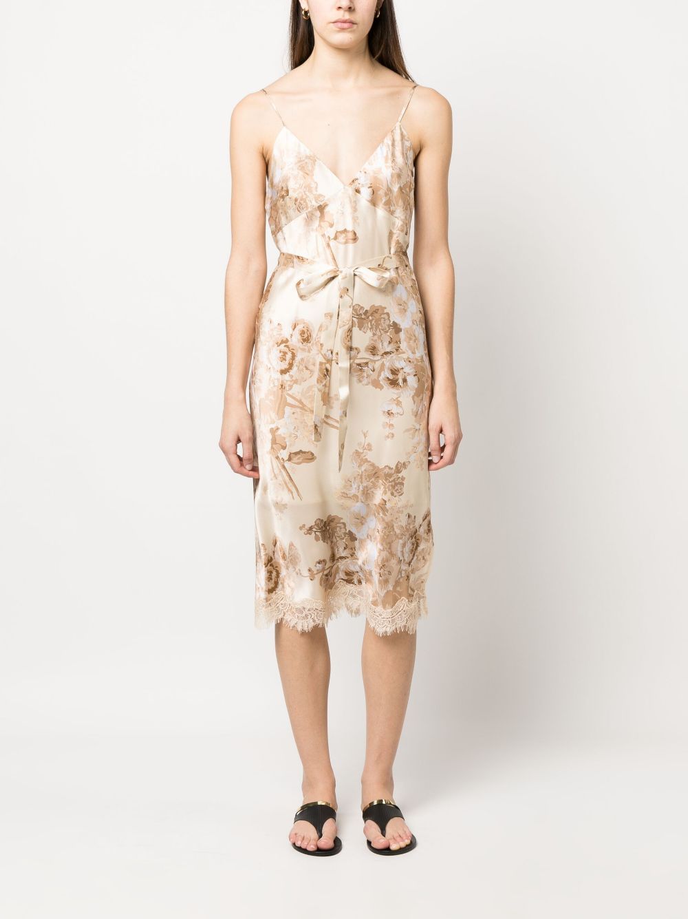Gold Hawk Chloe printed slip dress