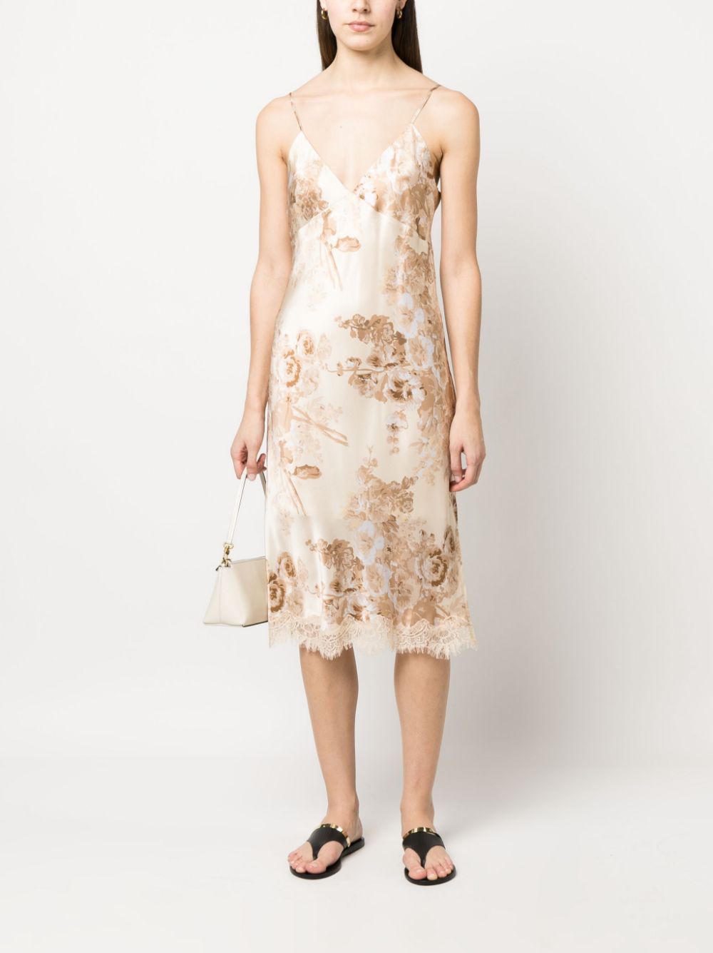 Gold Hawk Chloe printed slip dress