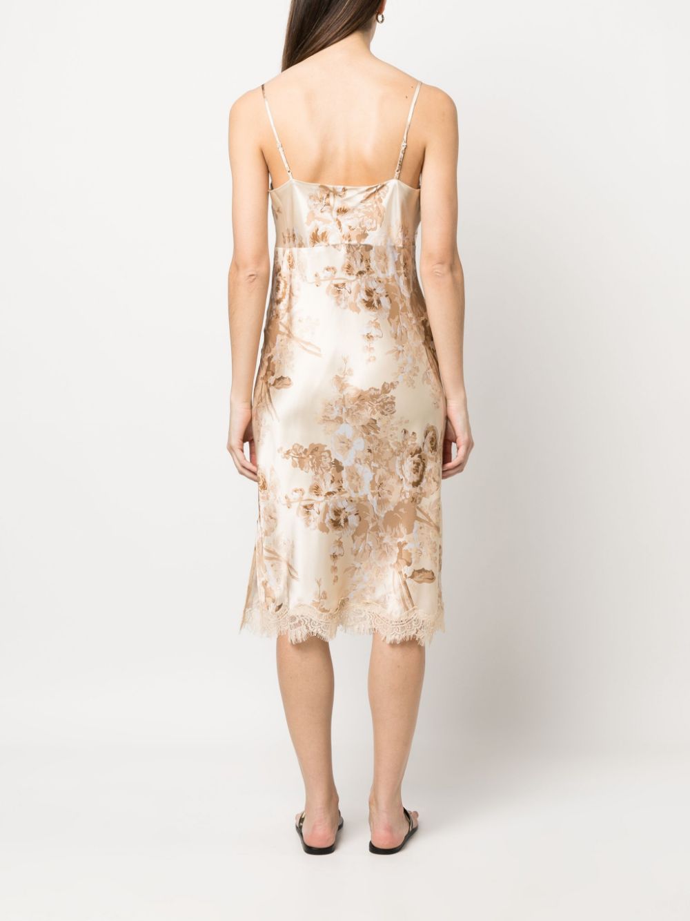 Gold Hawk Chloe printed slip dress