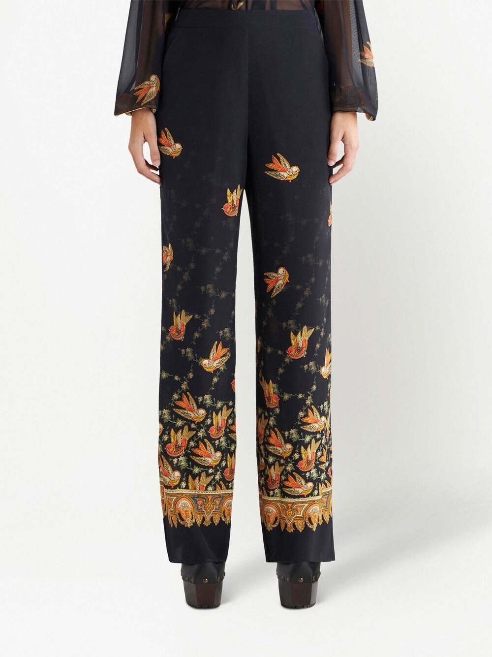 Etro Straight trousers with paisley print