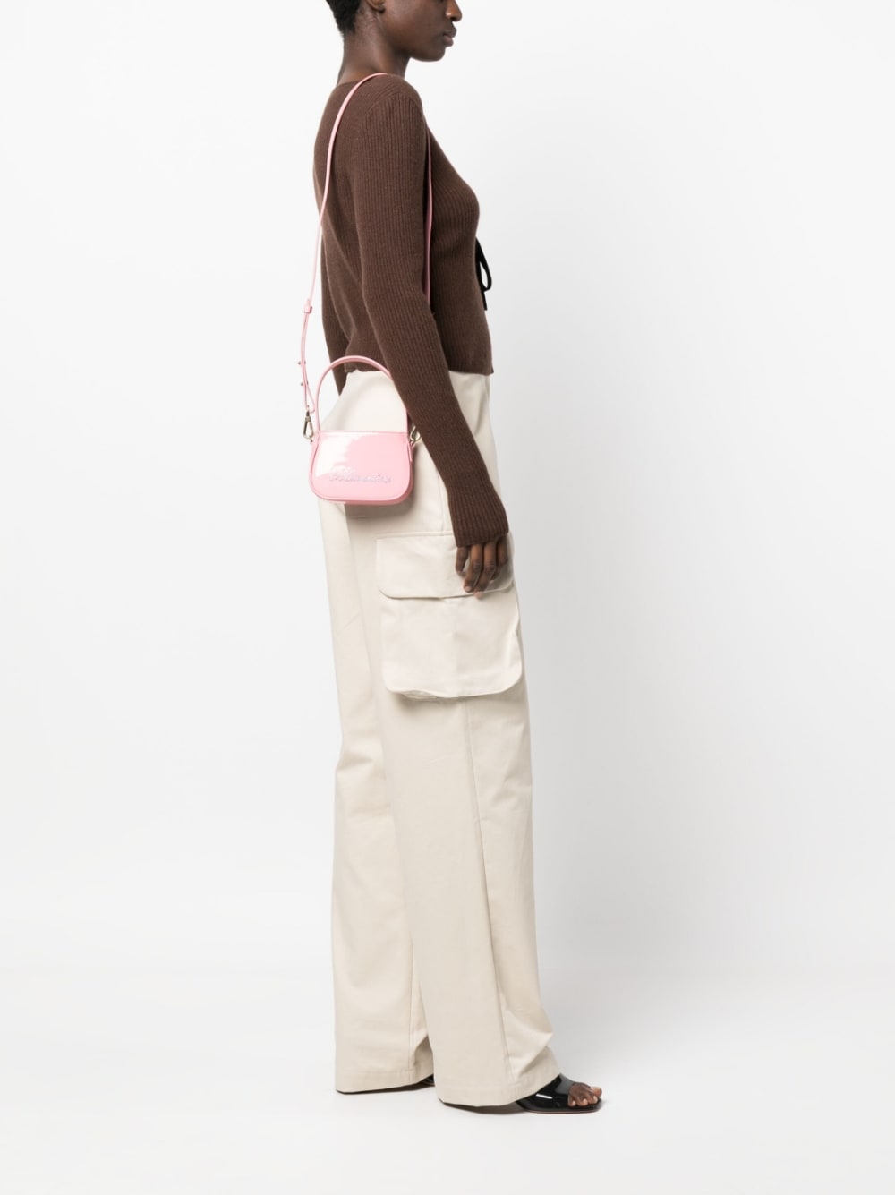 Blumarine crystal-embellished logo tote bag