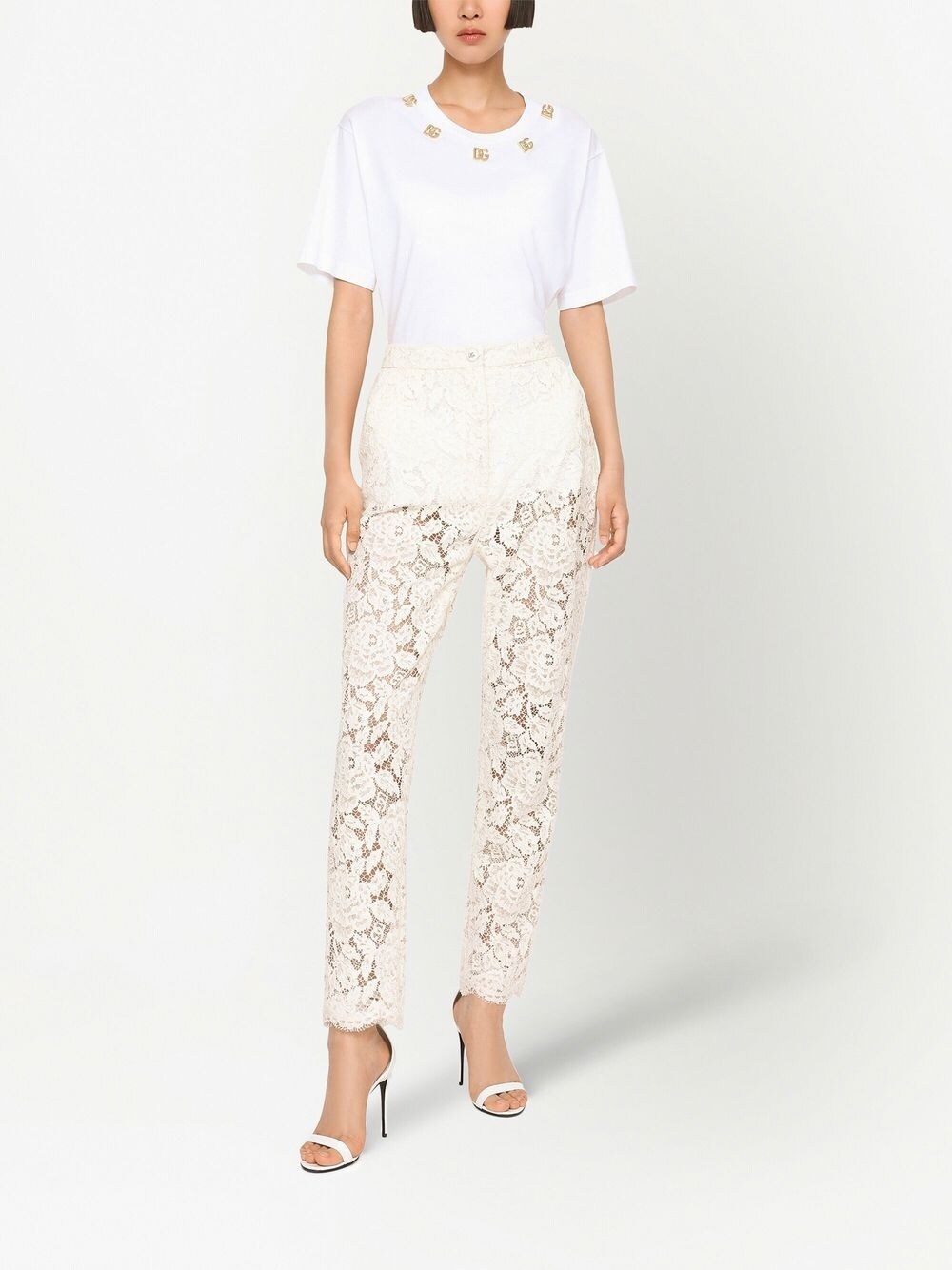 Dolce & Gabbana Floral lace trousers