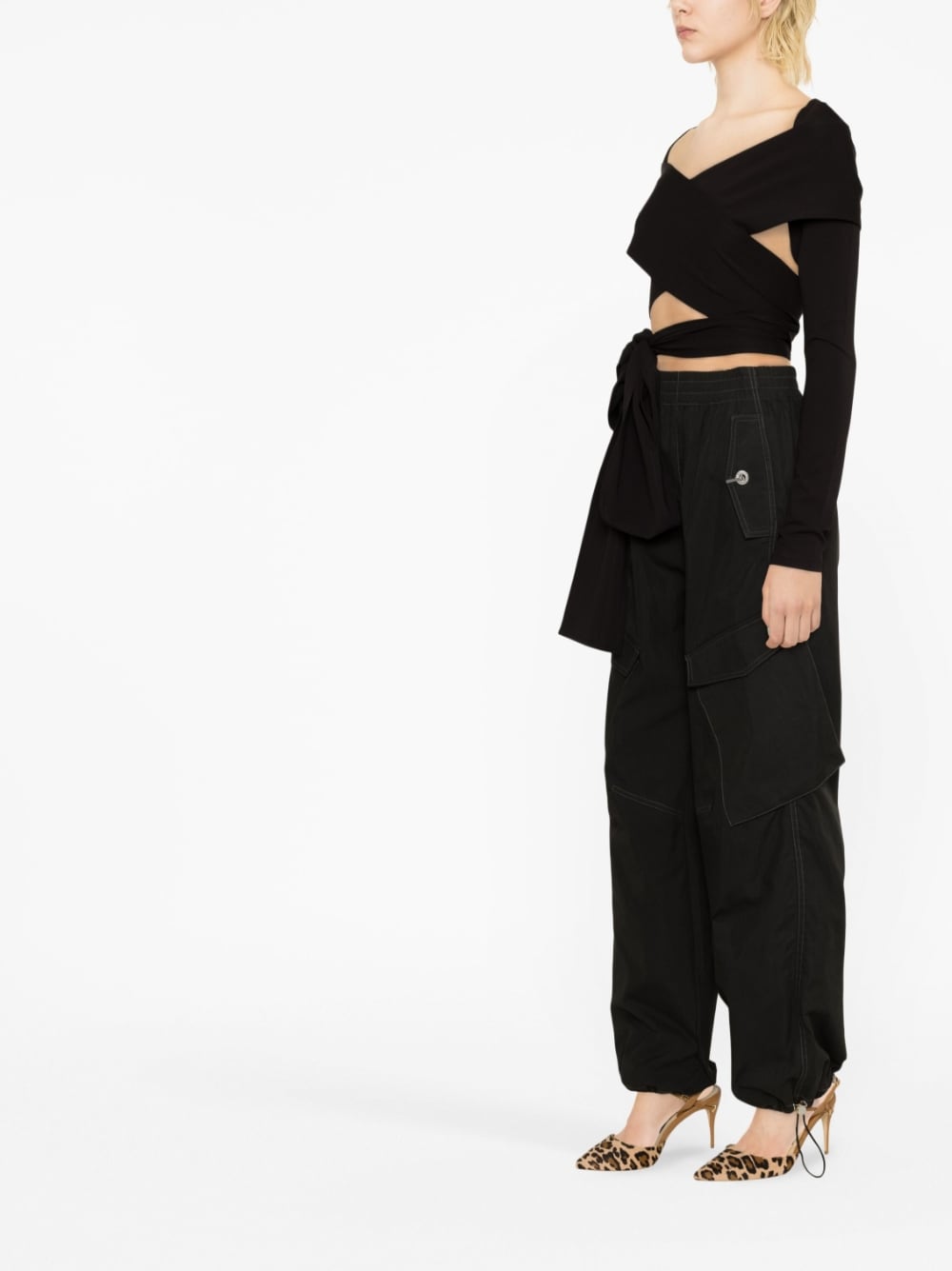 Dolce & Gabbana cut-out Wrap Top