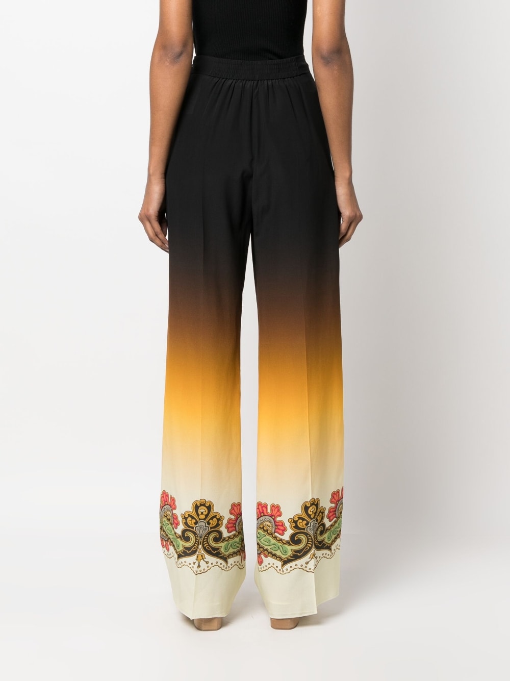 Etro Graphic-print straight-leg trousers