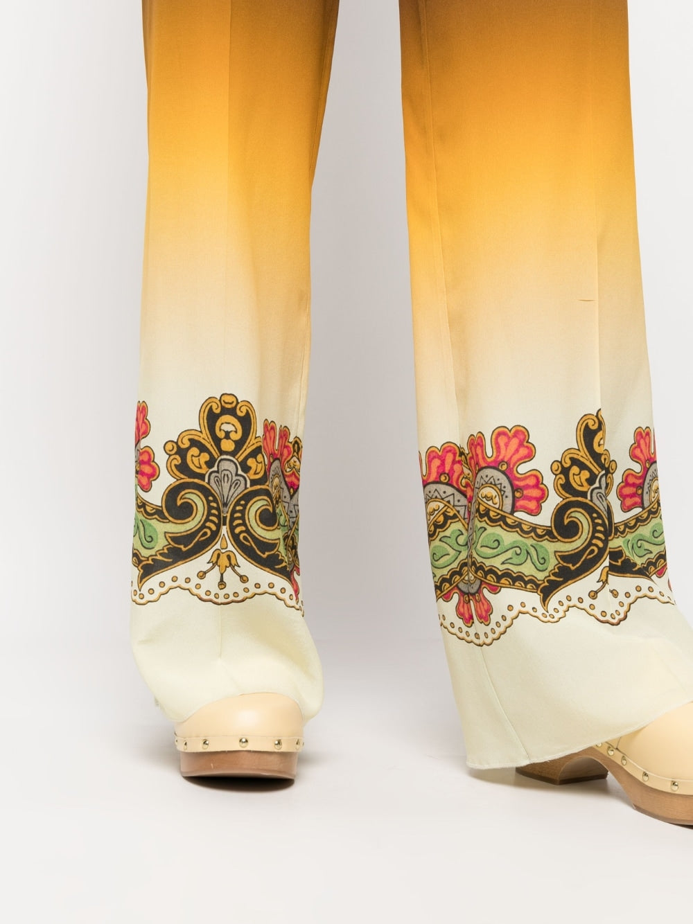 Etro Graphic-print straight-leg trousers