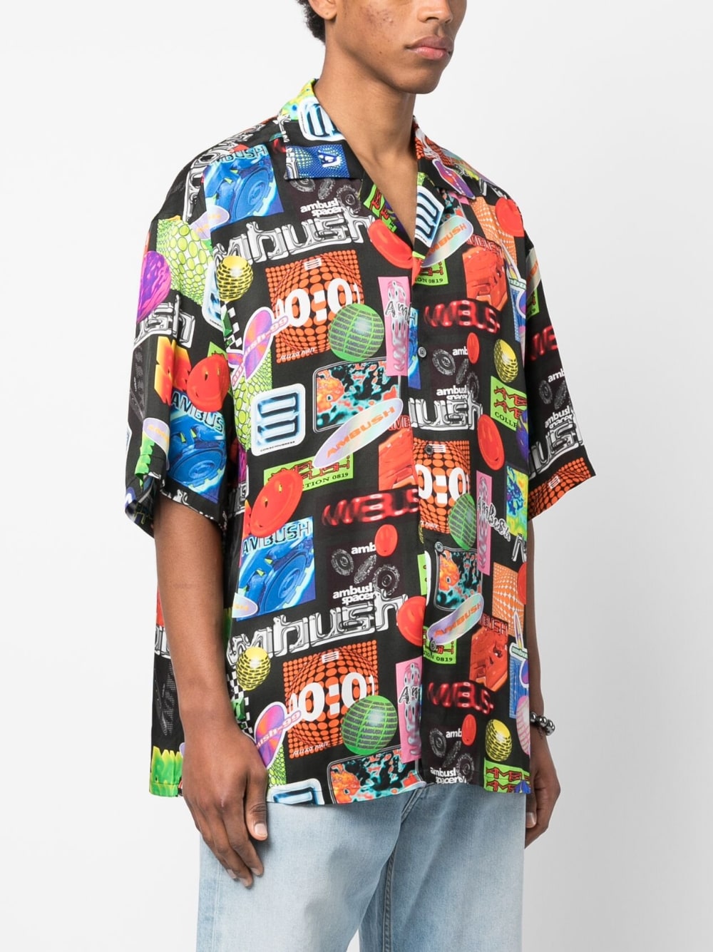 Ambush Graphic-Print Short-Sleeve Bowling Shirt