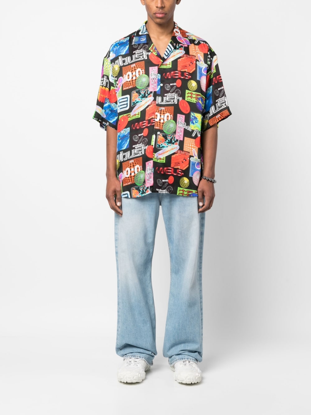 Ambush Graphic-Print Short-Sleeve Bowling Shirt