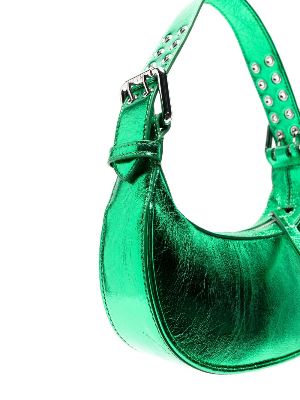 By Far metallic-effect tote bag