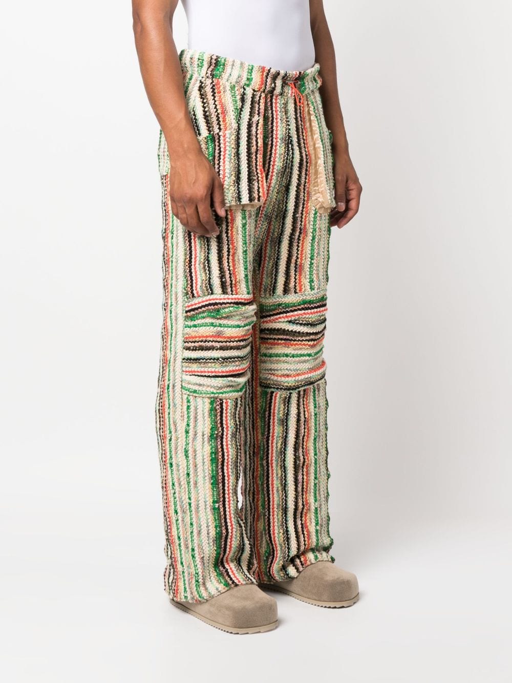 Vitelli Patched cotton blend wool trousers