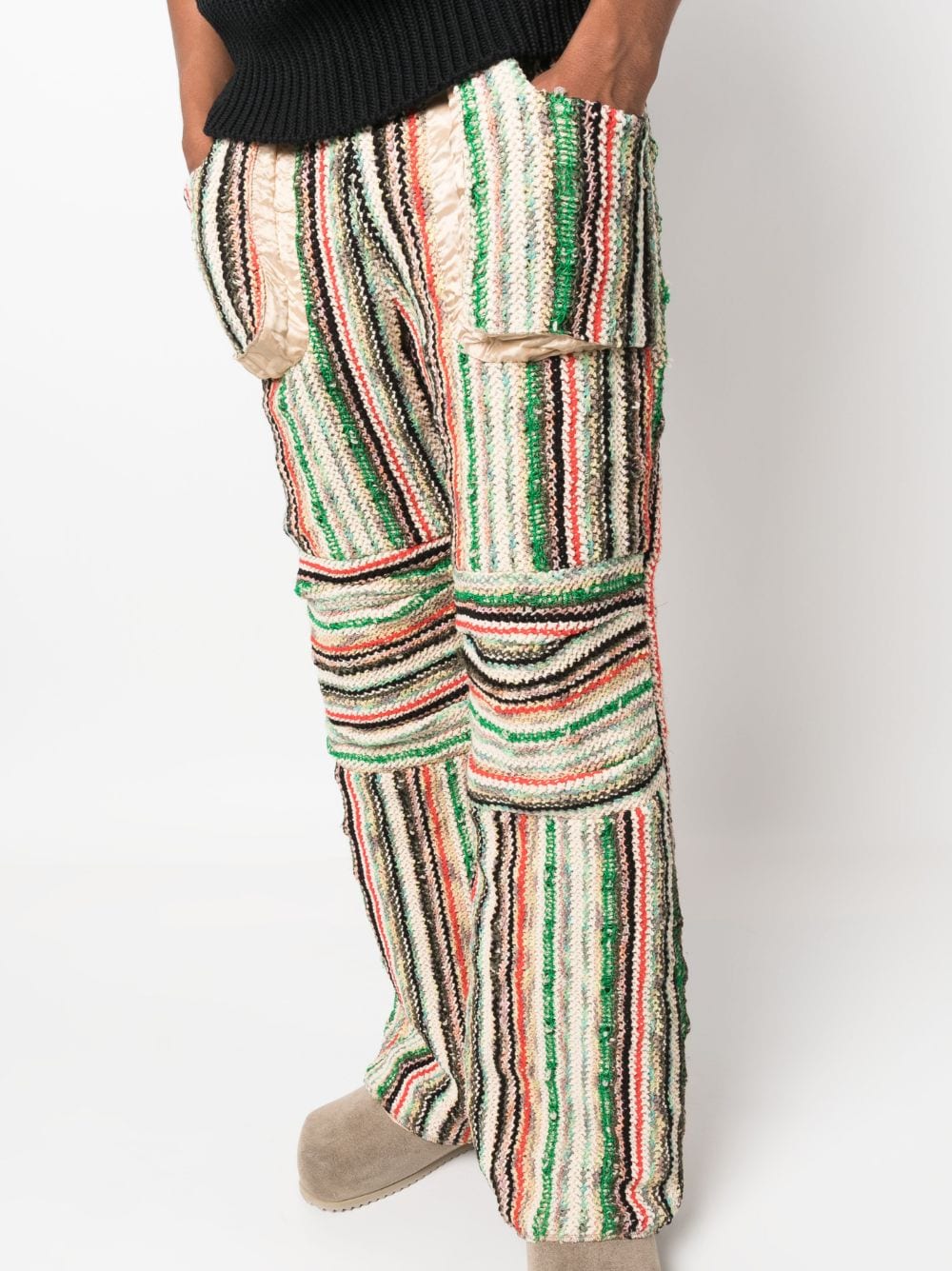 Vitelli Patched cotton blend wool trousers