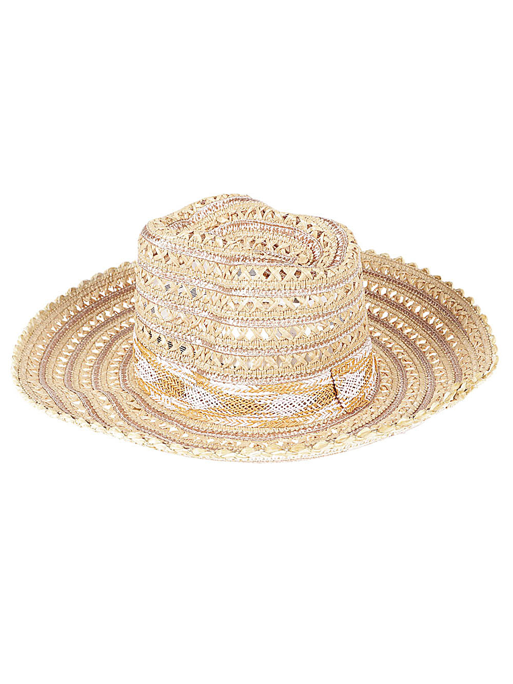 Exquisite J Raffia sombrero hat