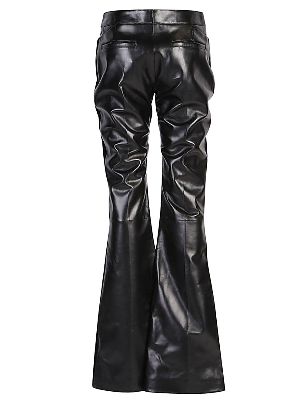 Tom Ford Flared leather and velvet trousers