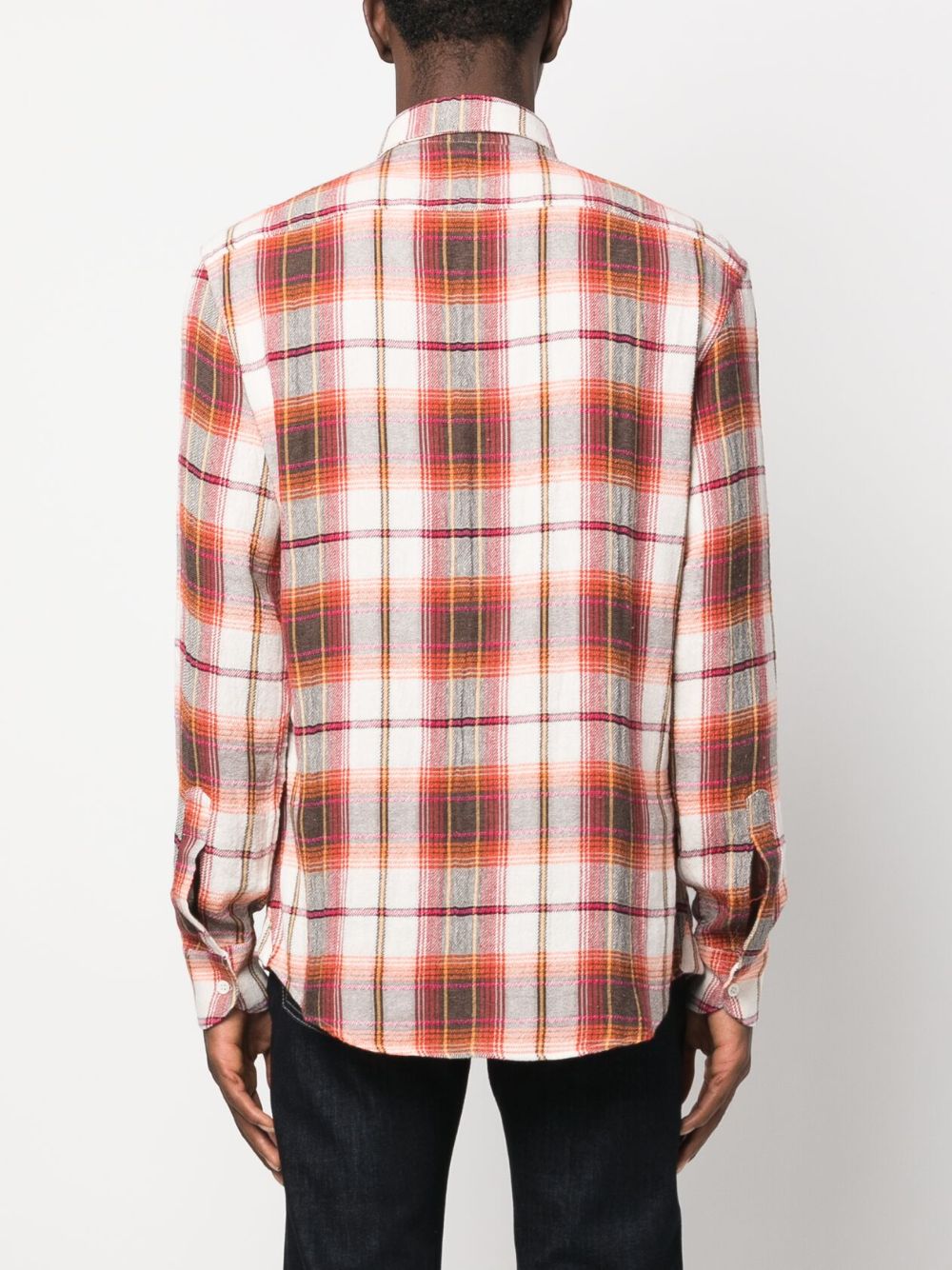 Barena Check print cotton blend shirt