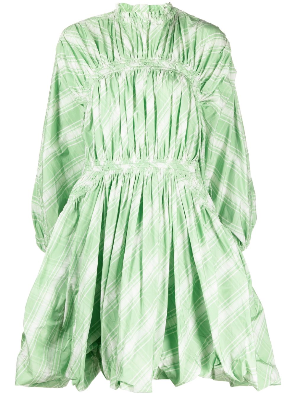 Jil Sander Fashion Plaid-check pattern mini dress