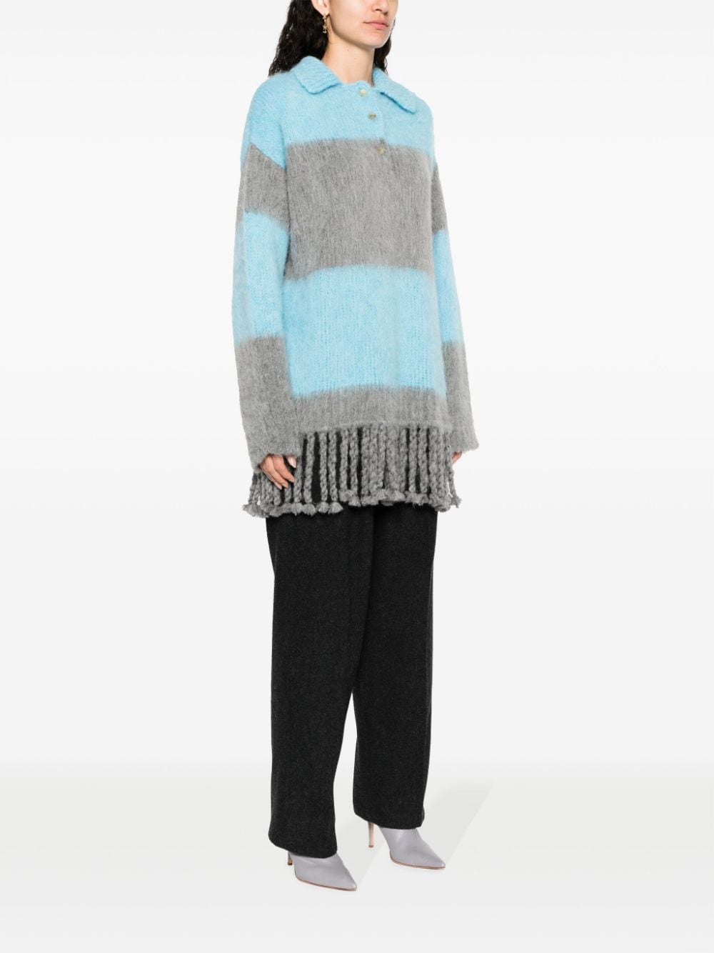 Etro Fringed-edge sweater minidress