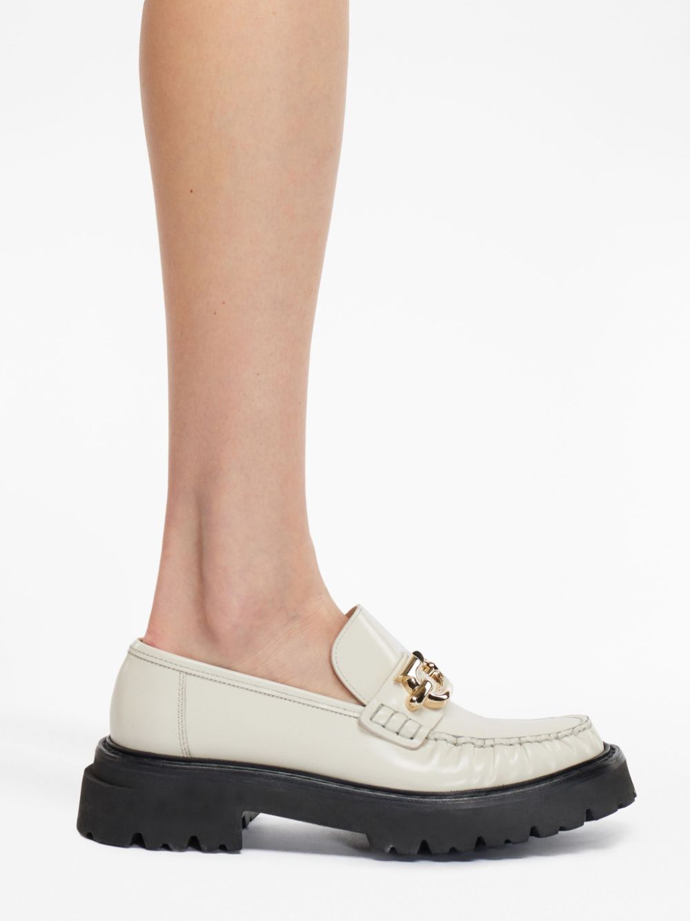 Ferragamo Gancini-plaque Leather Loafers