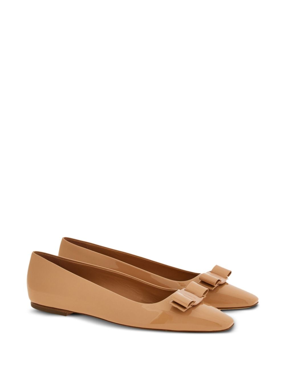 Ferragamo leather ballet flats with bow