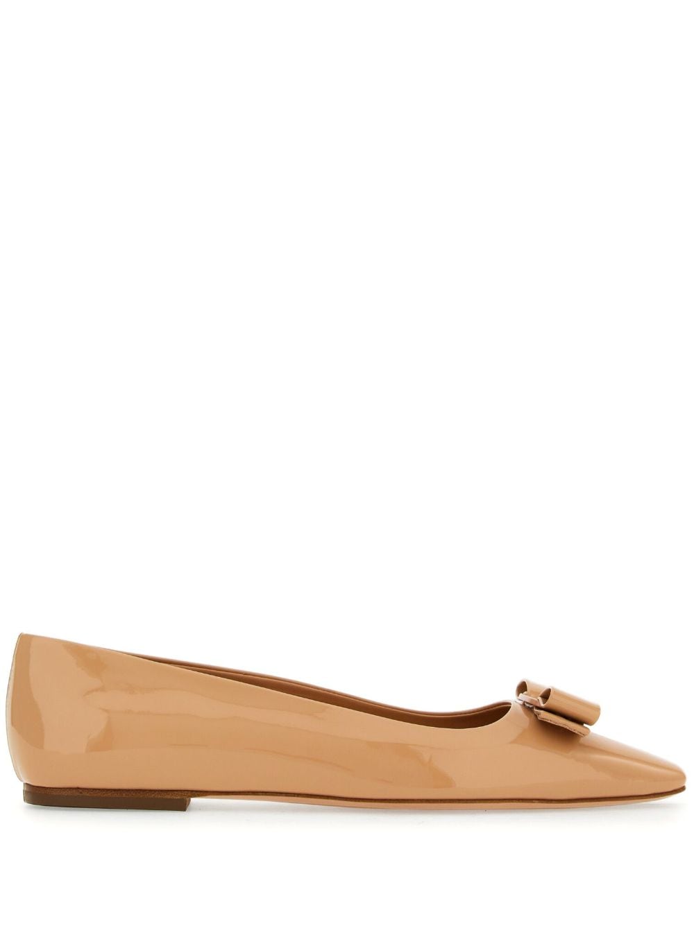 Ferragamo leather ballet flats with bow