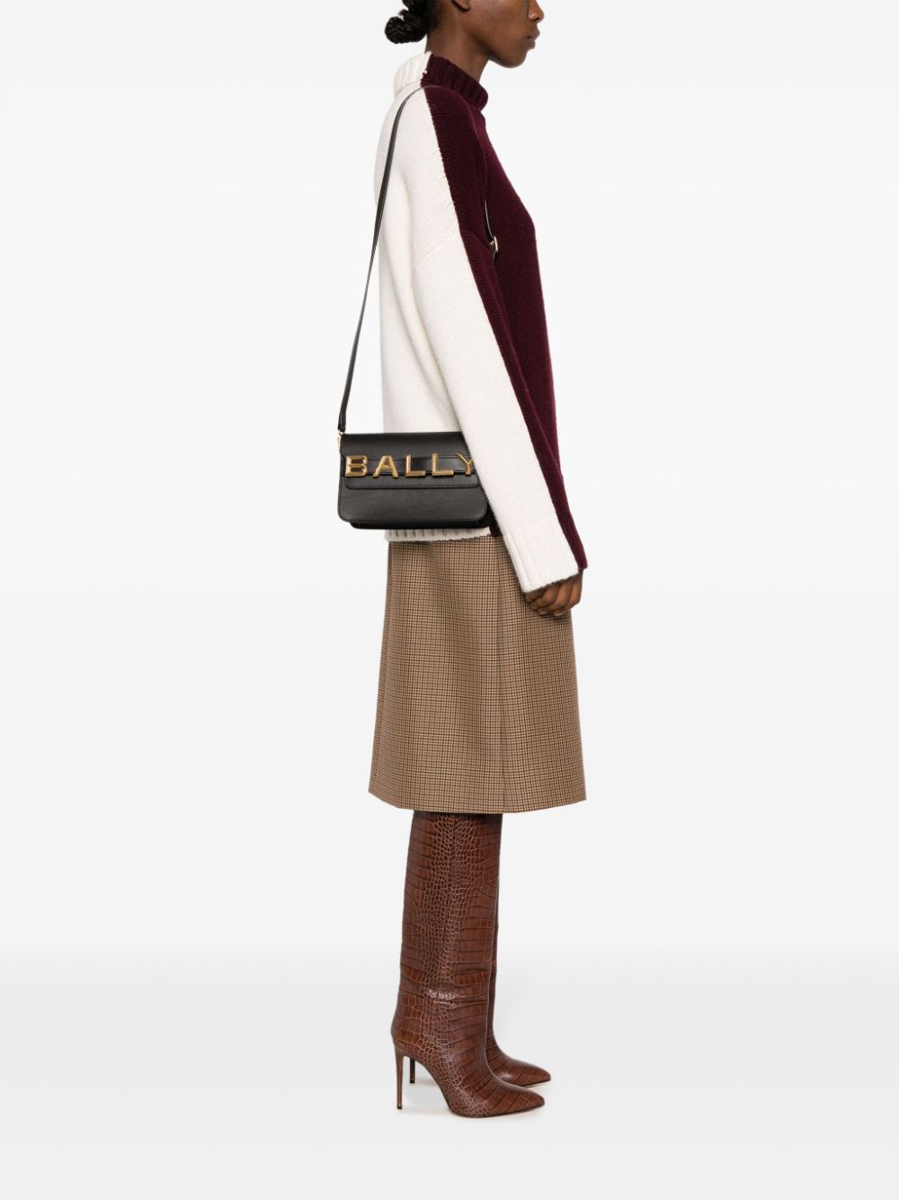 Bally logo-lettering leather bag