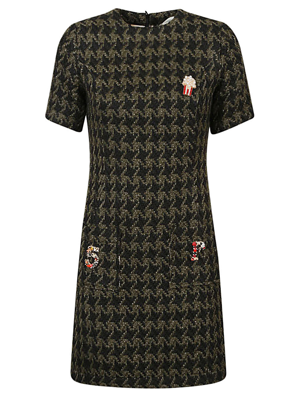5Progress Houndstooth wool blend short dress