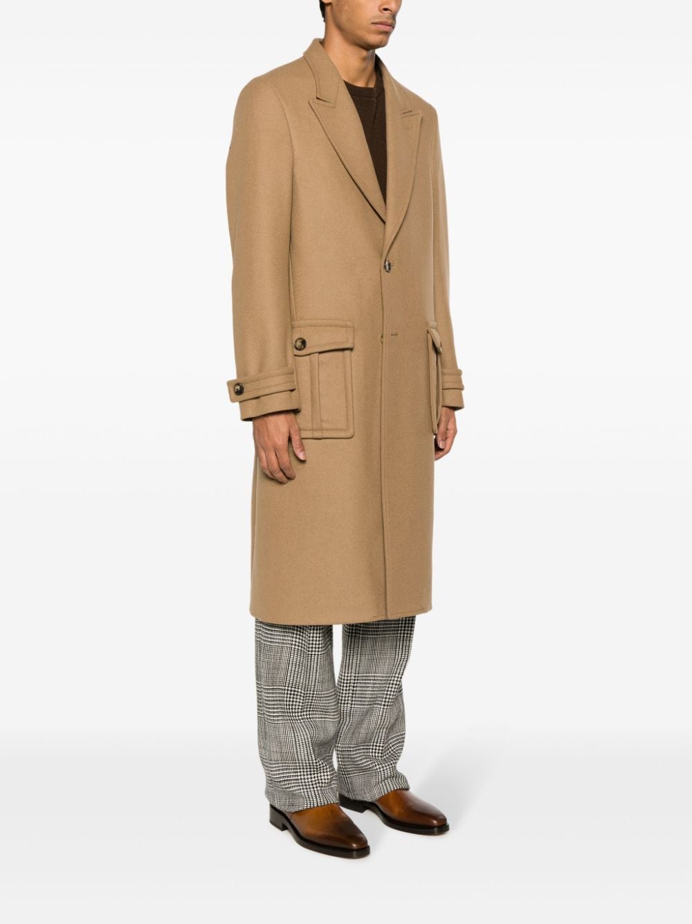 Etro Single-breasted wool-blend coat