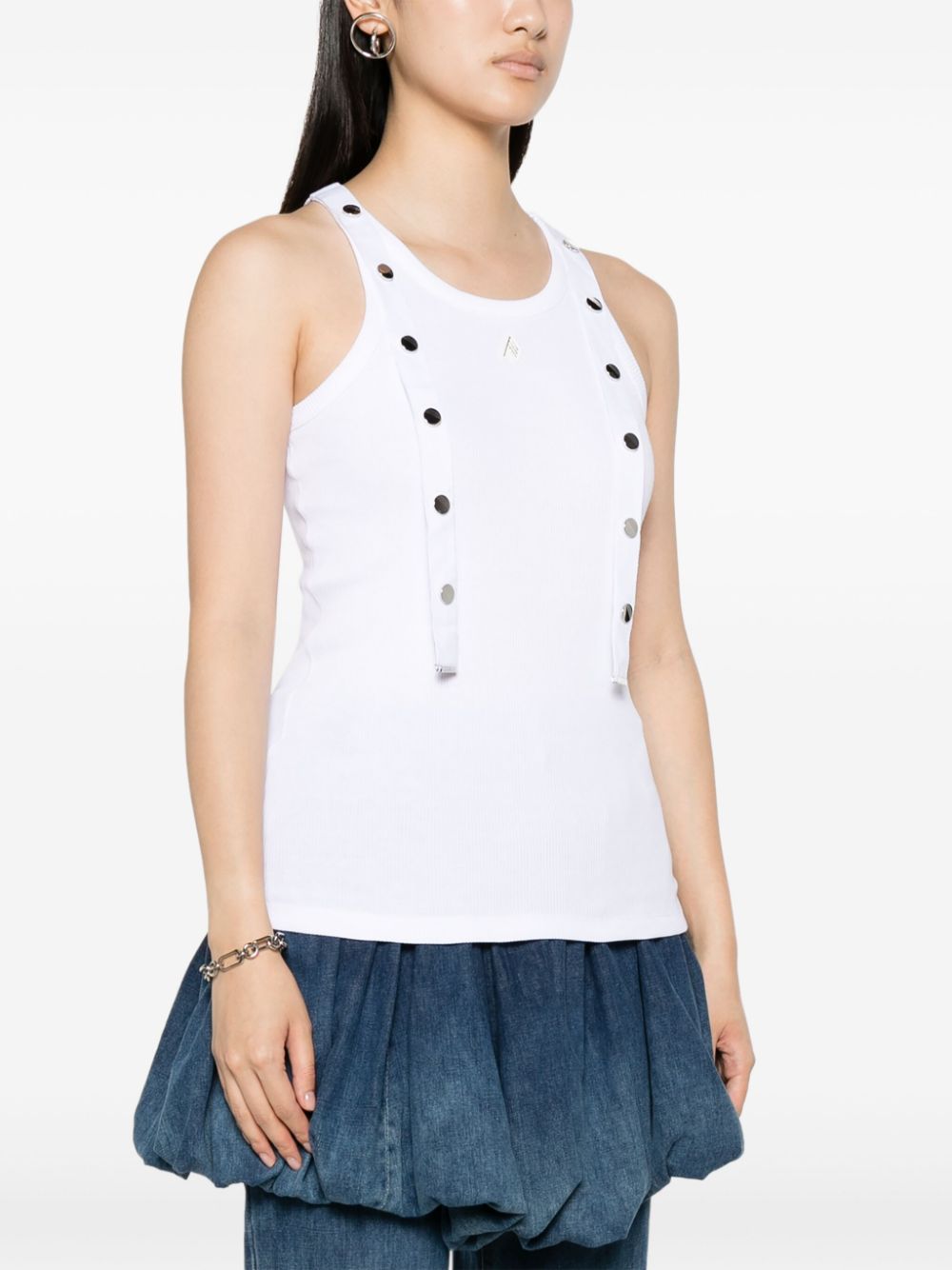 The Attico Ribbed cotton tank top