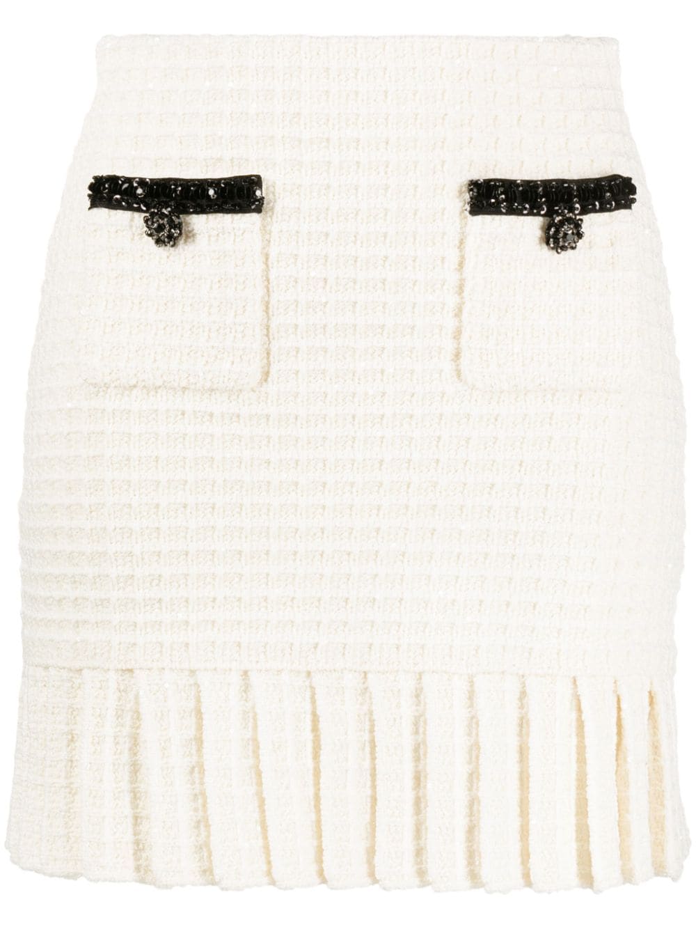 Self-Portrait Waffle-knit mini skirt