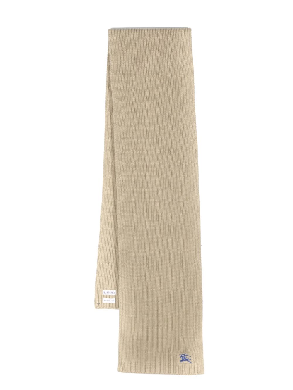Burberry EKD-embroidered cashmere scarf