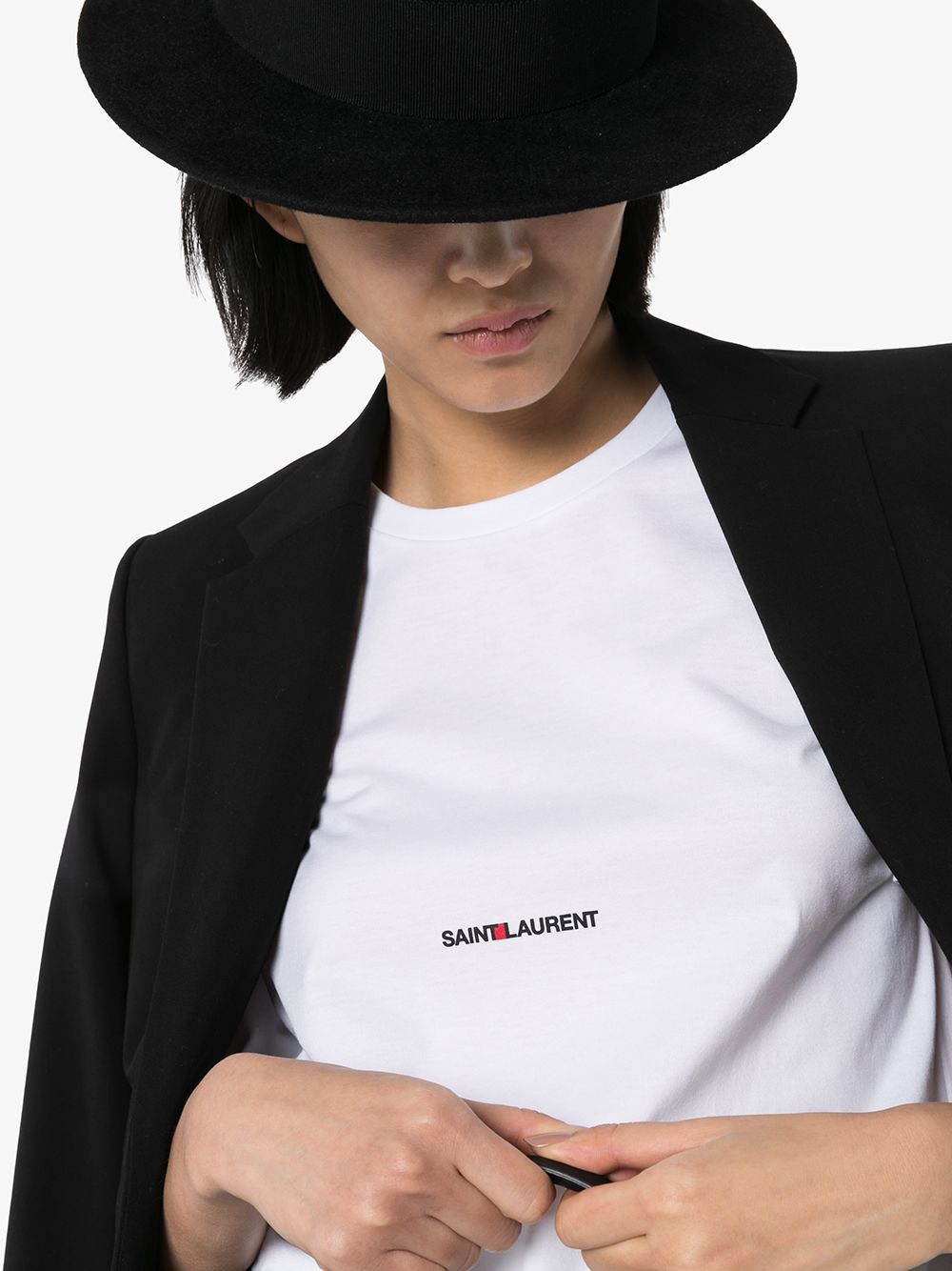 Saint Laurent logo print T-shirt