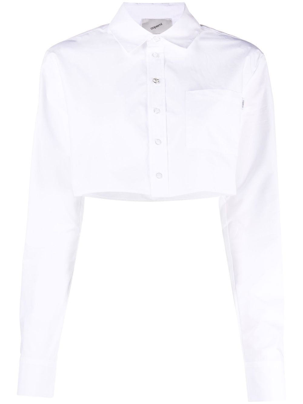 Coperni Cropped cotton shirt