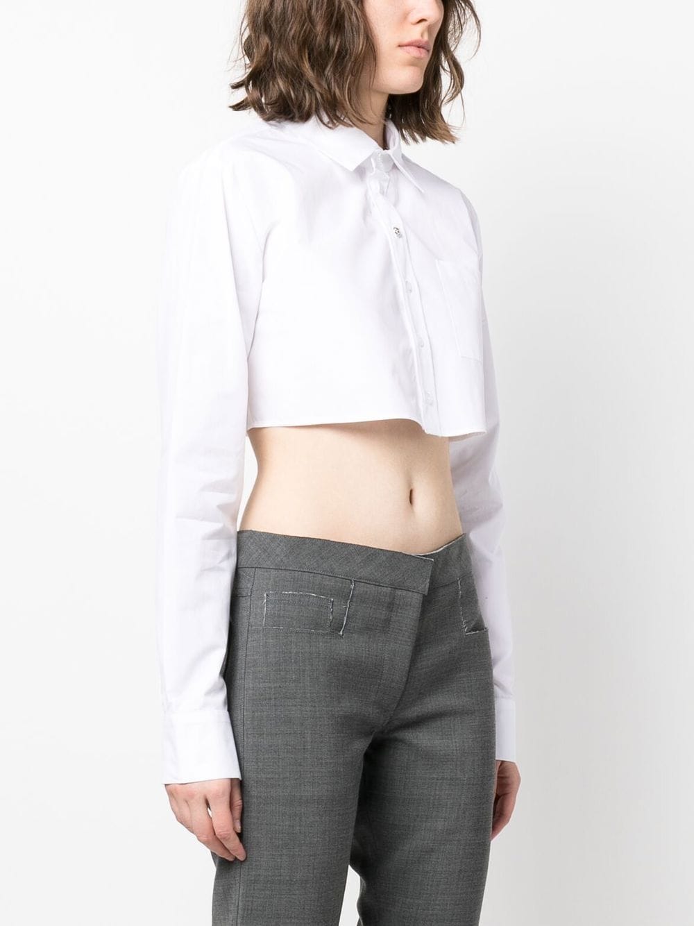 Coperni Cropped cotton shirt