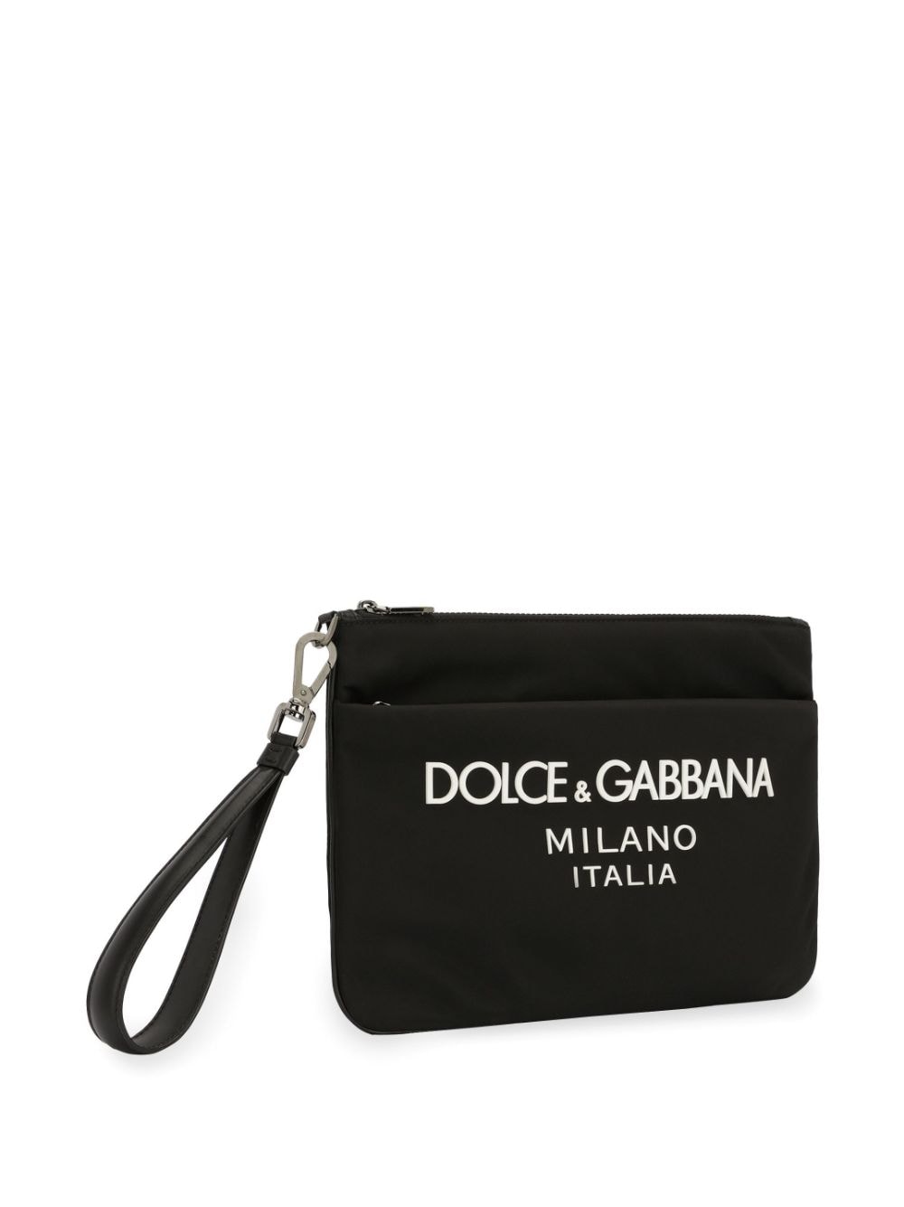 Dolce & Gabbana Nylon pouch with rubberized logo