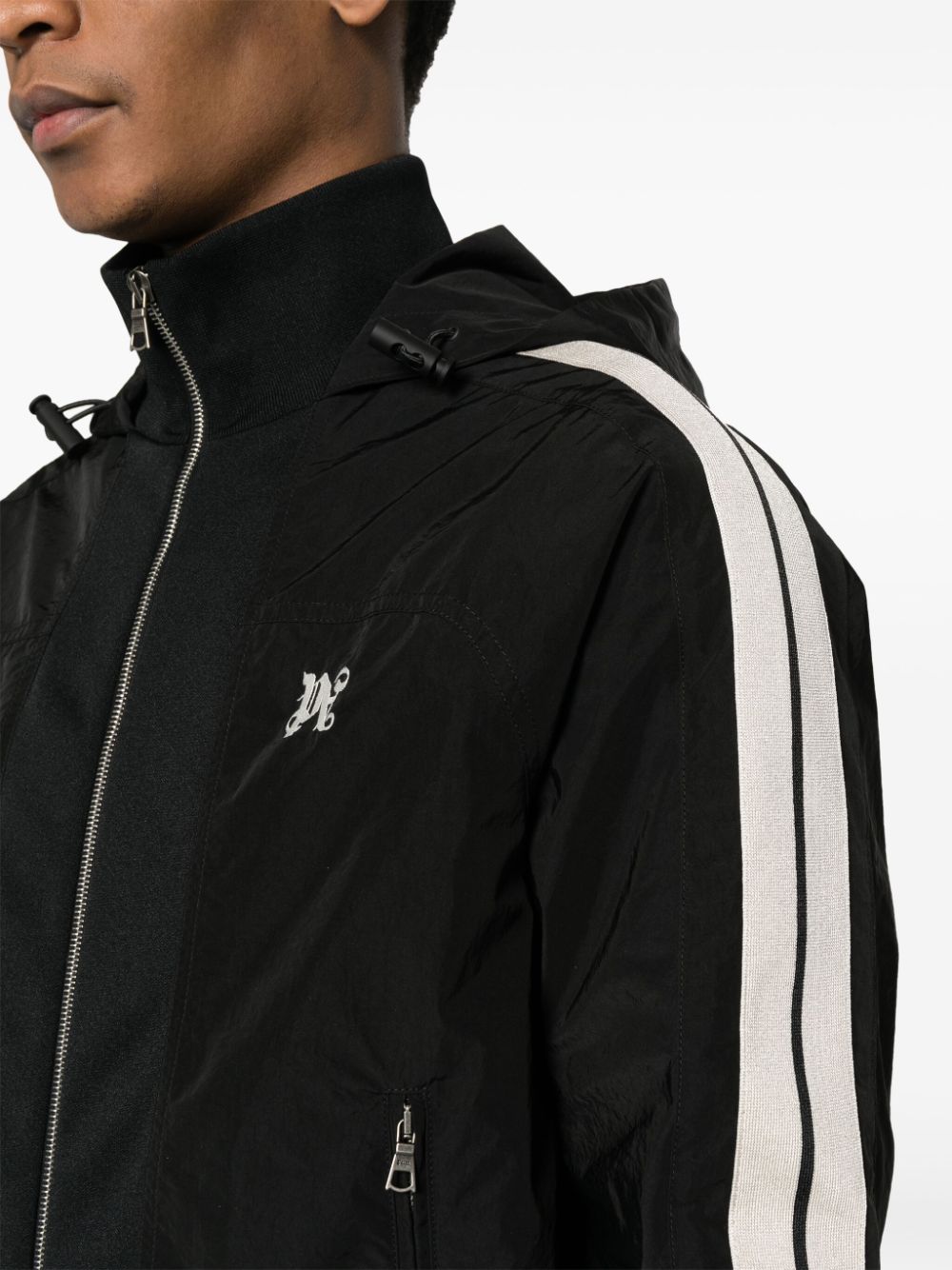 Palm Angels QR code front zip fastening Monogram track jacket