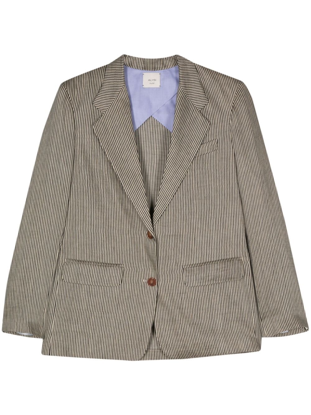 Alysi Striped single-breasted jacket