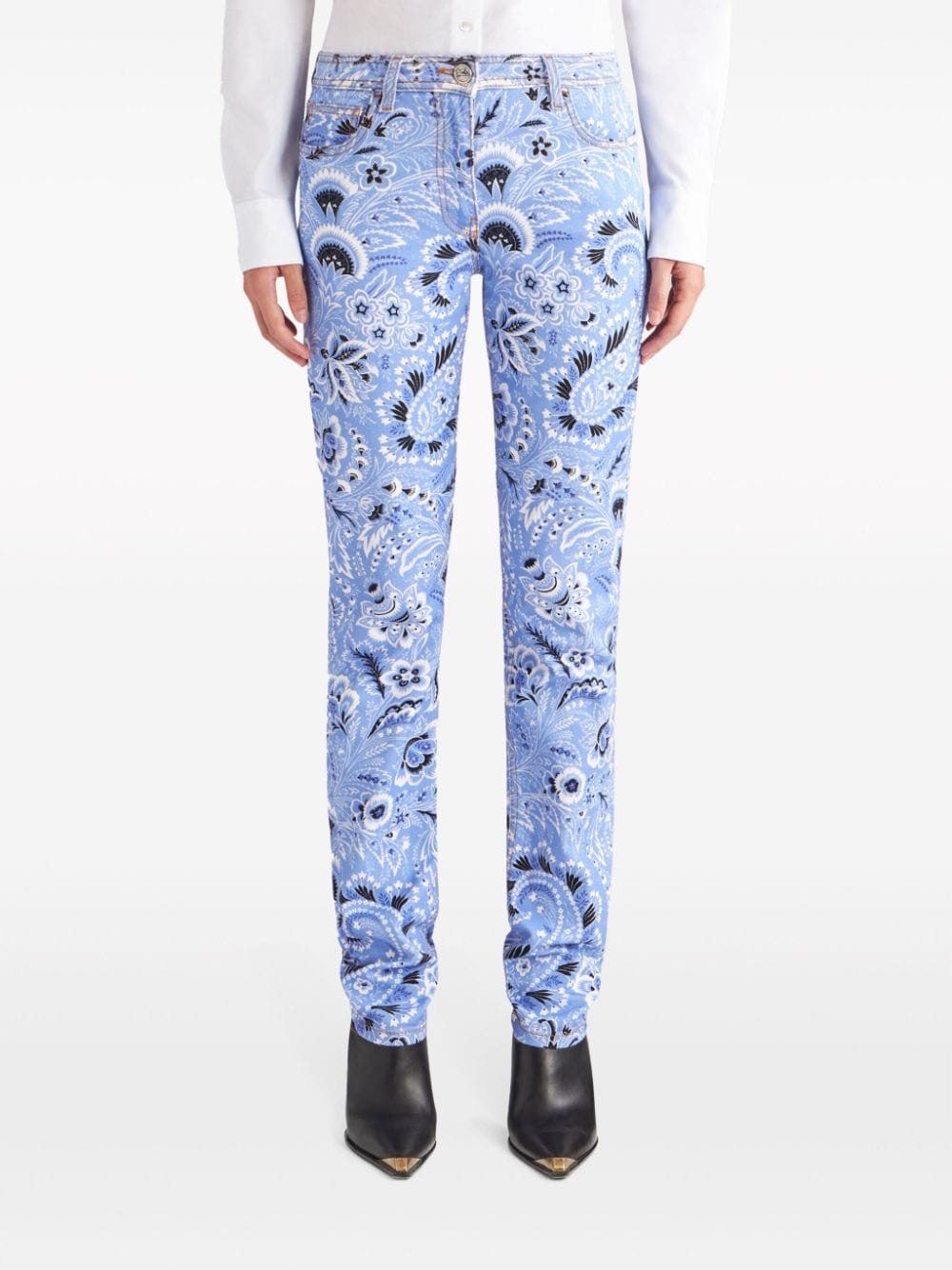 Etro Bandana-print skinny jeans