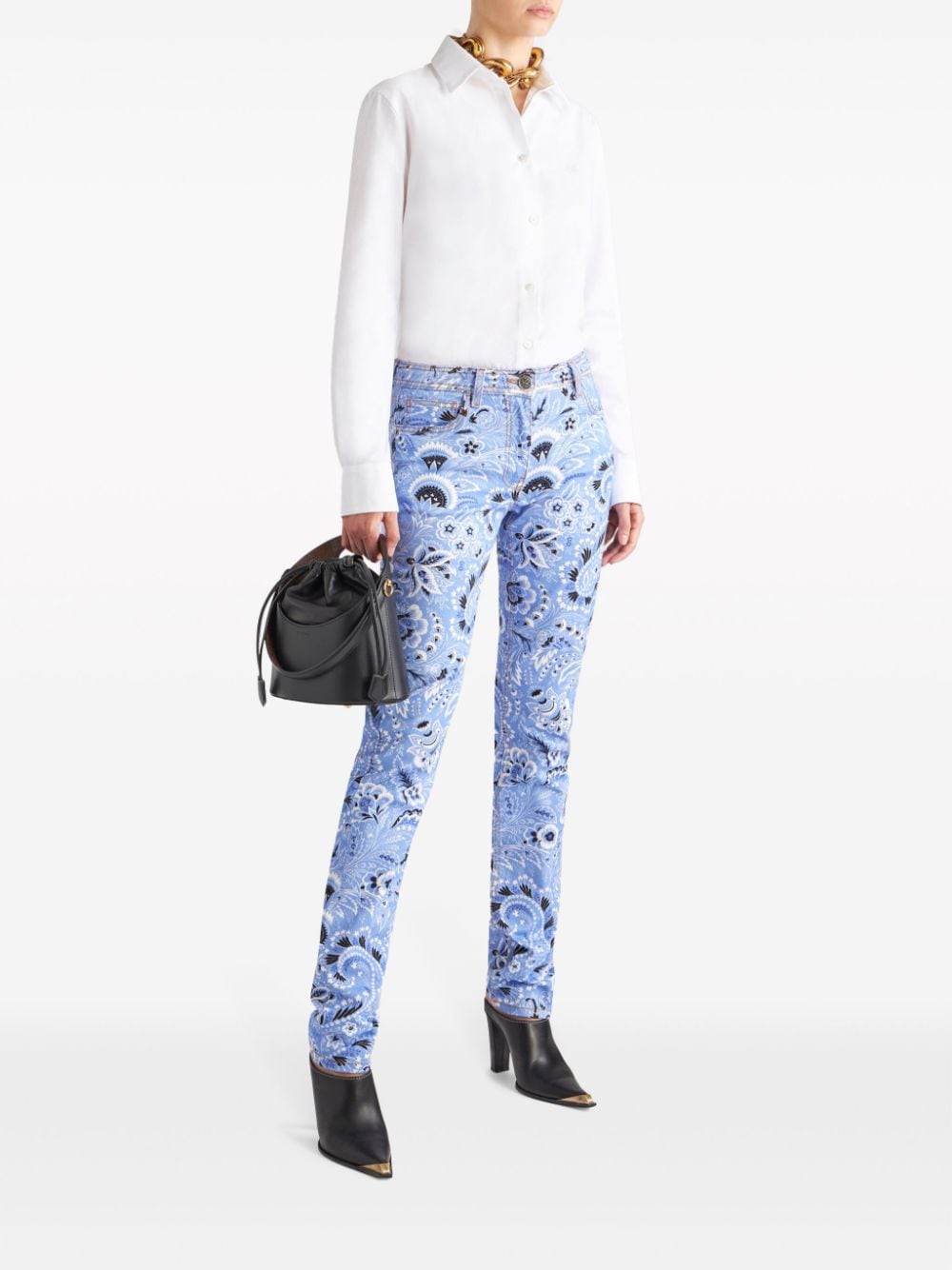 Etro Bandana-print skinny jeans