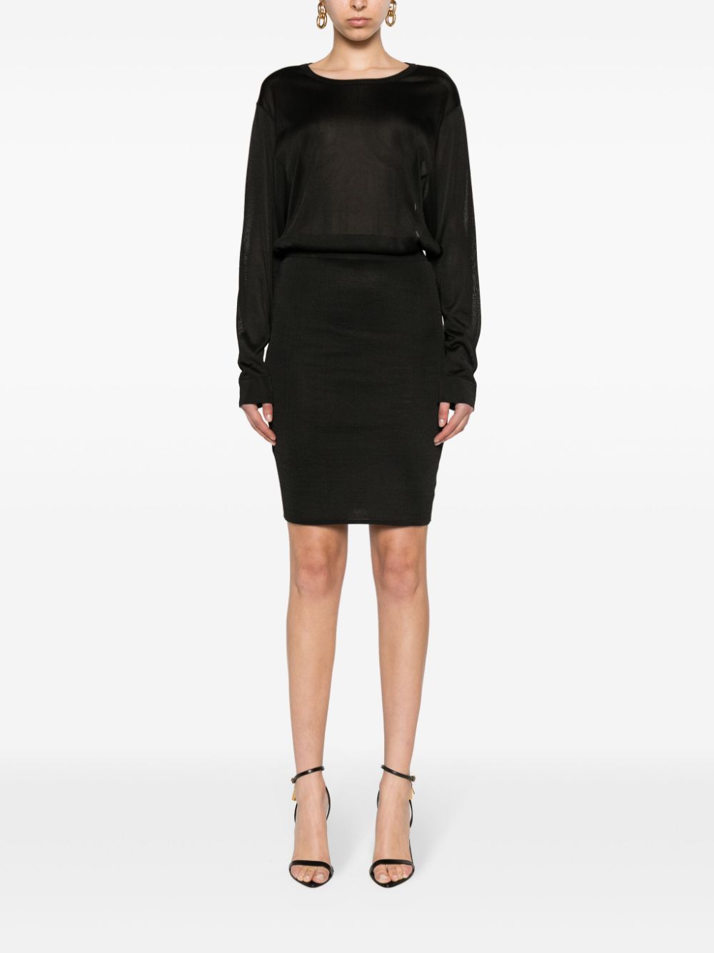 Saint Laurent open-back knitted dress