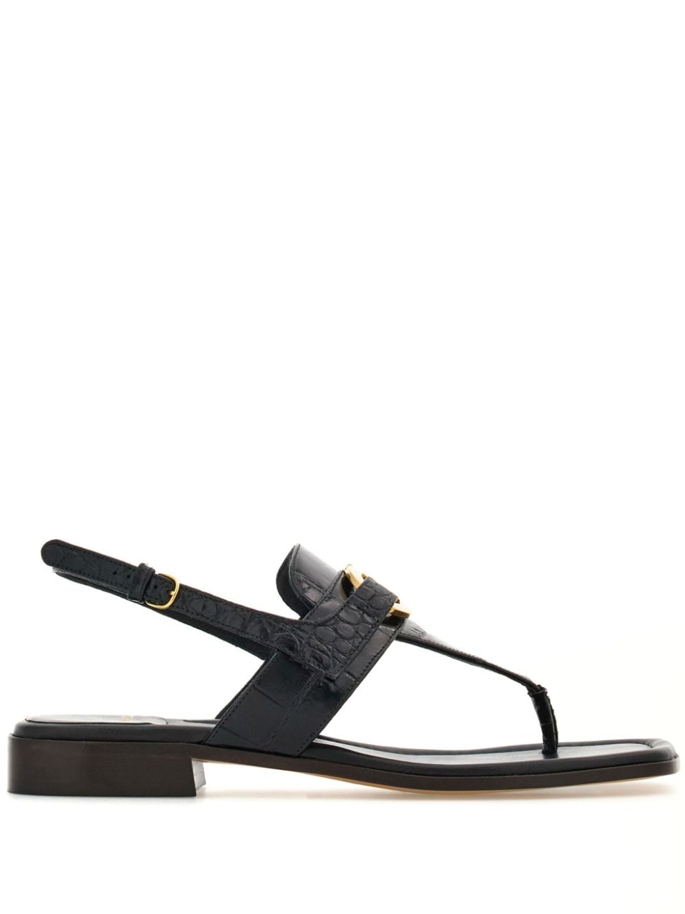 Ferragamo Gancini-buckle Leather Sandals