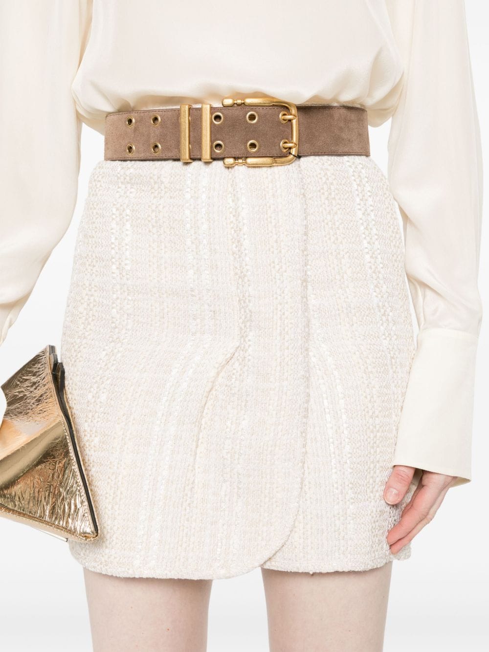 Iro Cotton blend wrapped skirt