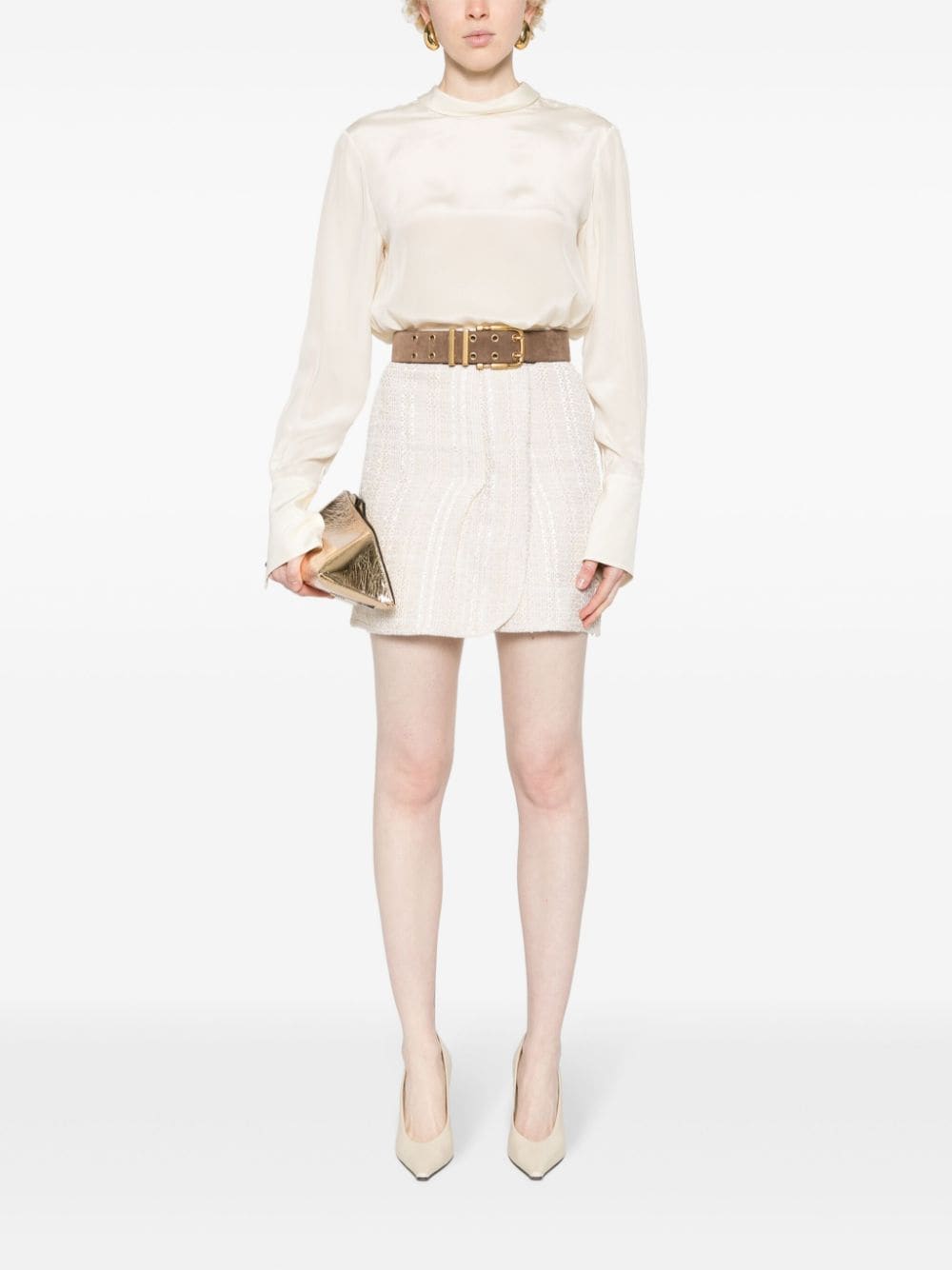 Iro Cotton blend wrapped skirt