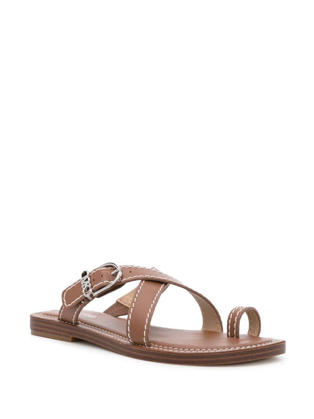MMK Michael Michael Kors Ashton leather flat sandals.