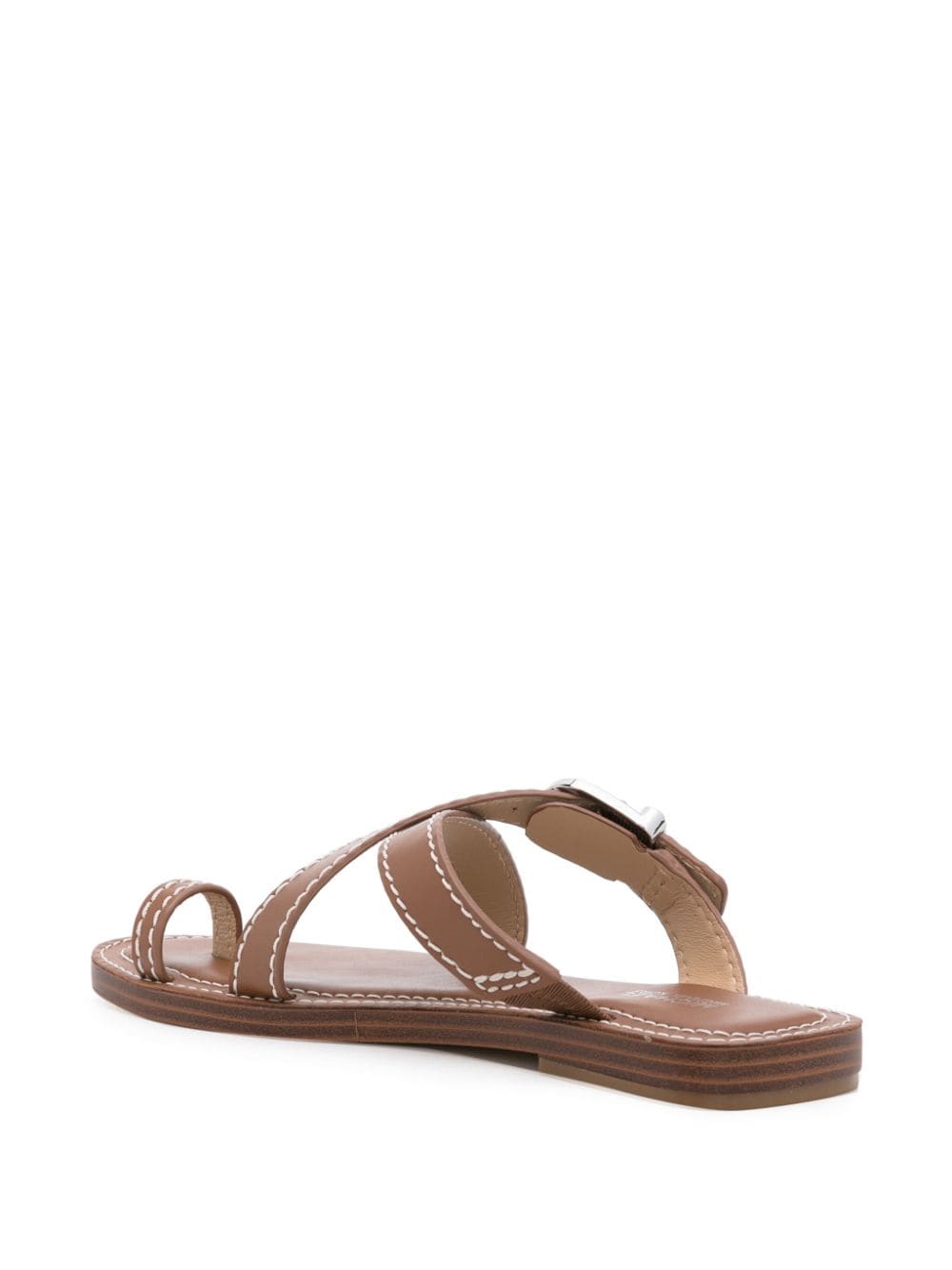 MMK Michael Michael Kors Ashton leather flat sandals.