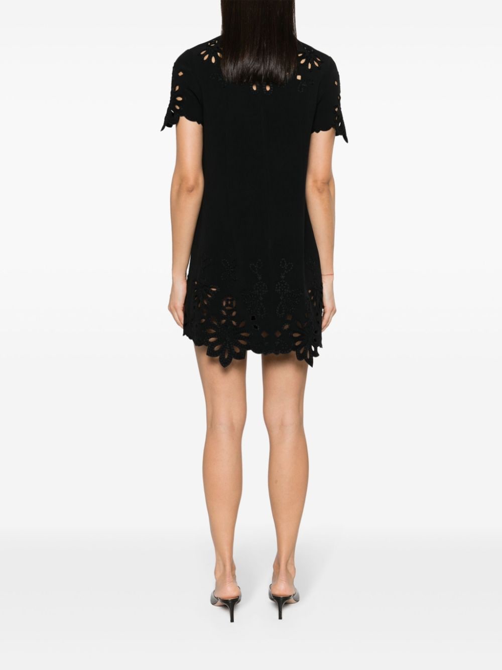 Ermanno Scervino Embroidered cotton short dress